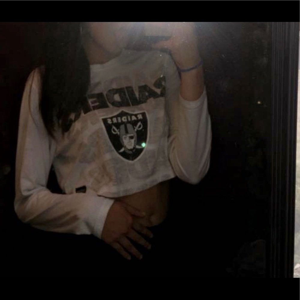 Girls raiders long sleeve crop top